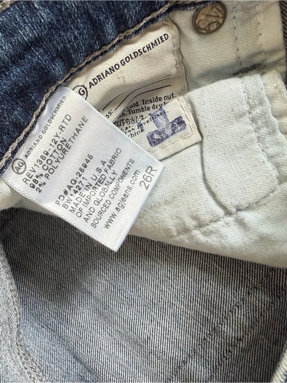 AG Adriano Goldschmied Legging Ankle Women's Distressed Blue Jeans